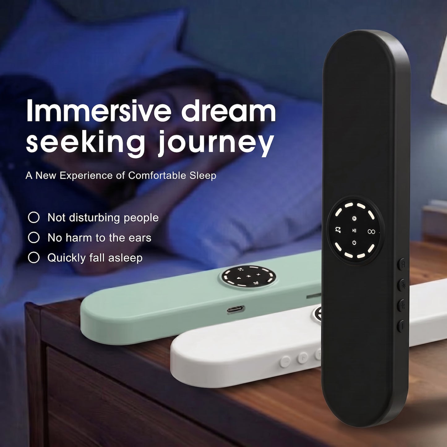 Under-Pillow White Noise Sleep Speaker - No Earbuds