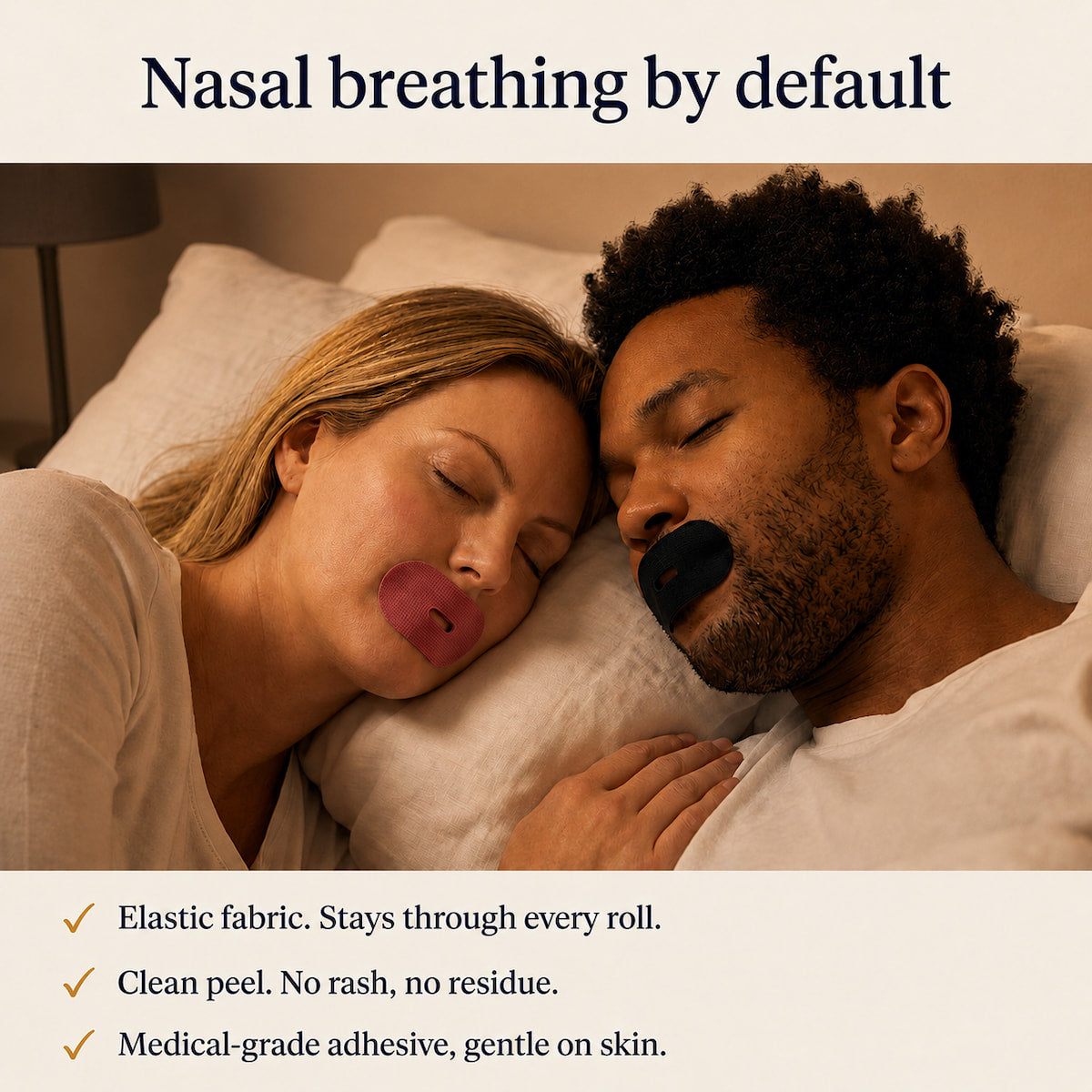 Elastic Mouth Tape with Breathing Hole